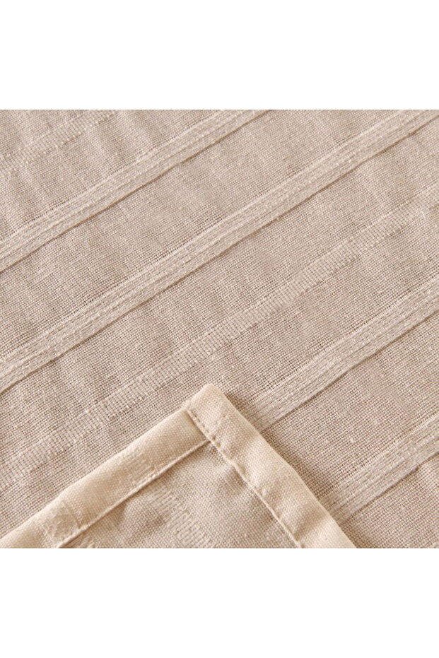 Soft Herringbone Masa Örtüsü - Ekru - 140x220 cm - 4