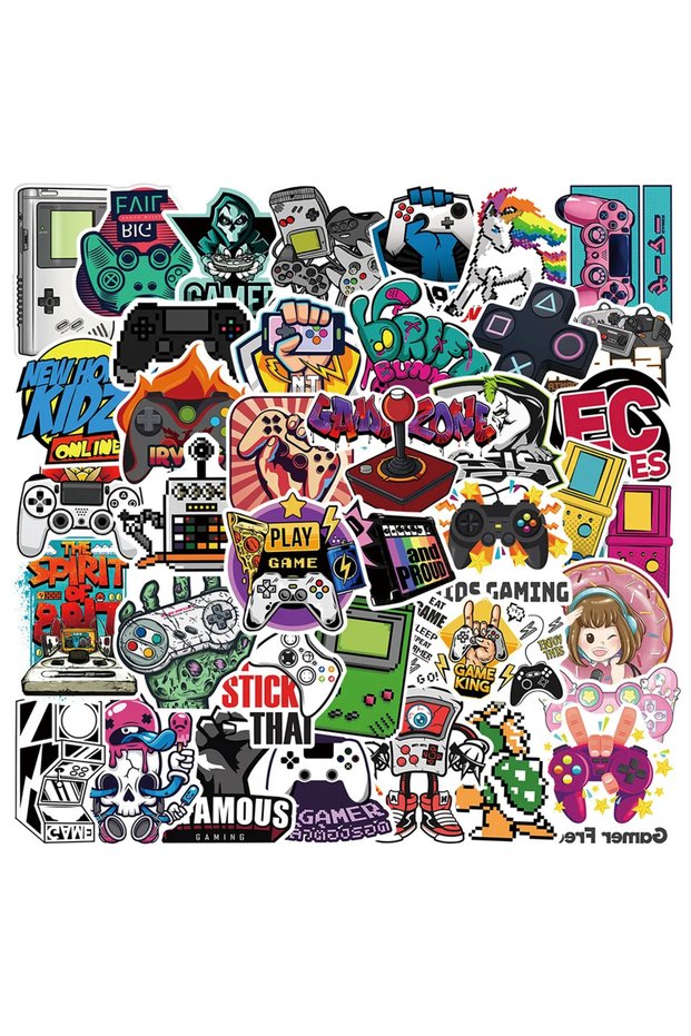 50PCS 50pcs Cool Vintage Video Game Stickers Decal Skateboard Laptop Phone Bike Car Funny Waterproof