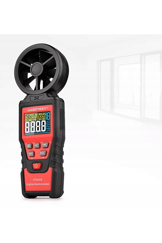 ANEMOMETER — WIND SPEED METER, WIND FORCE MEASUREMENT, TEMPERATURE AND VOLUME MEASUREMENT, LCD - 8