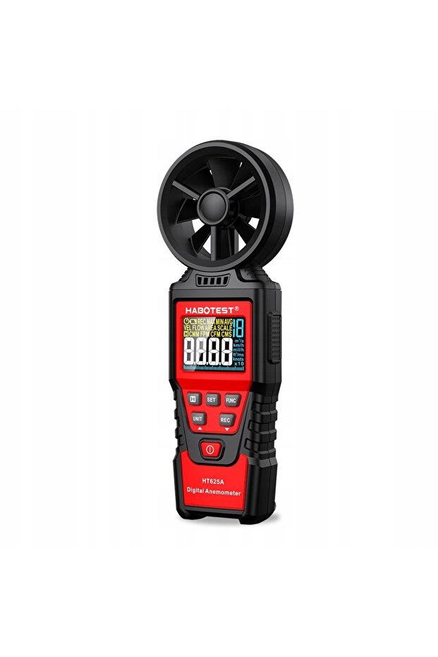 ANEMOMETER — WIND SPEED METER, WIND FORCE MEASUREMENT, TEMPERATURE AND VOLUME MEASUREMENT, LCD - 6