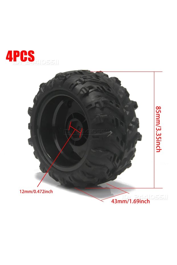 E 81mm/85mm Tyre Wheel Rim Tire 12mm Hex Hub for RC Off-road Car WLtoys 144001 144010 HBX 16...