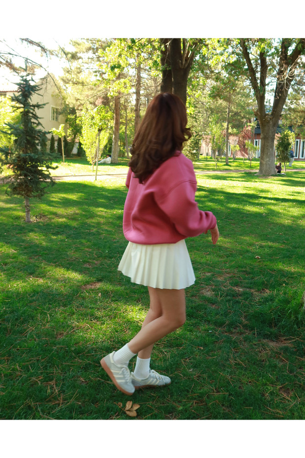 Pembe Oversize Sweatshirt - 6