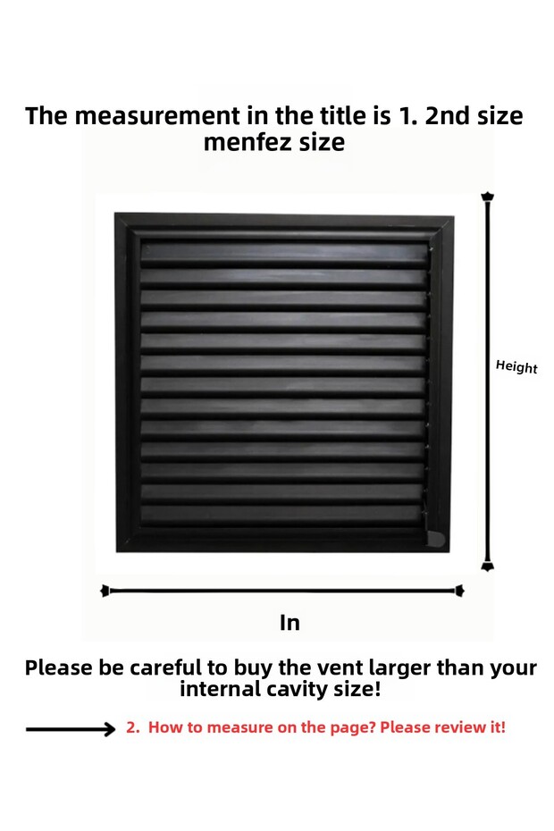 Matte Black 20x25 Aluminum Grille Bathroom WC Ventilation Louver