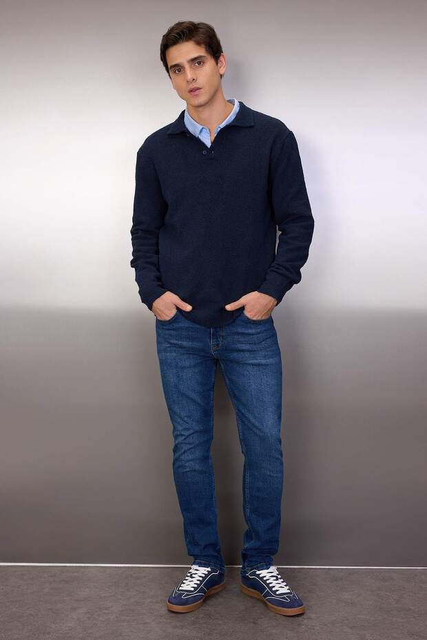 İndigo Esnek Kumaş Regular Fit Jeans Kot Pantolon TMNAW23JE00036 - 2