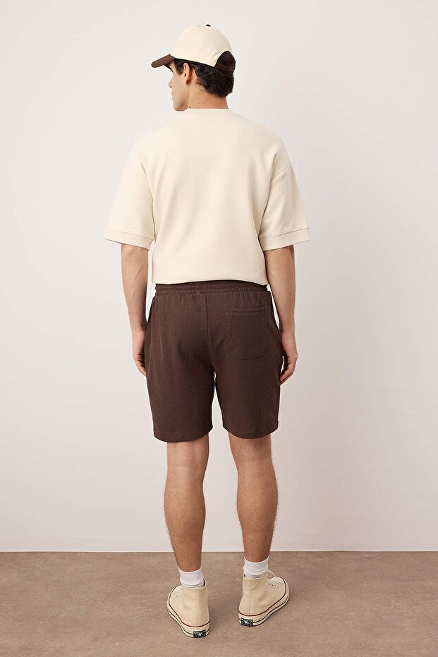 Schwarz-braune 2er-Pack Shorts und Bermudas mit regulärer/normalem Schnittstruktur TMNSS23SR00076 - 4