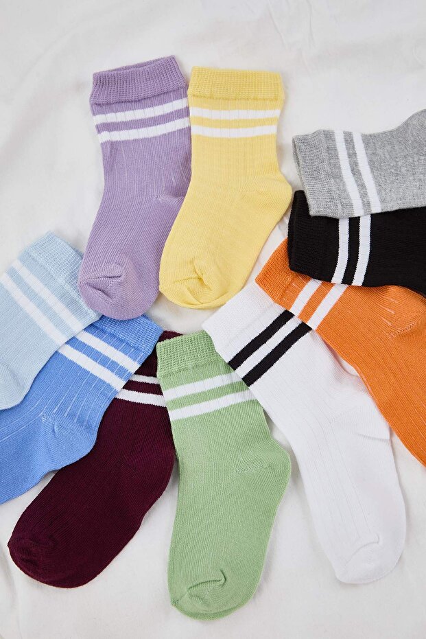 Çok Renkli Unisex Erkek Çocuk Çorap TKDAW26CO00000 - 3