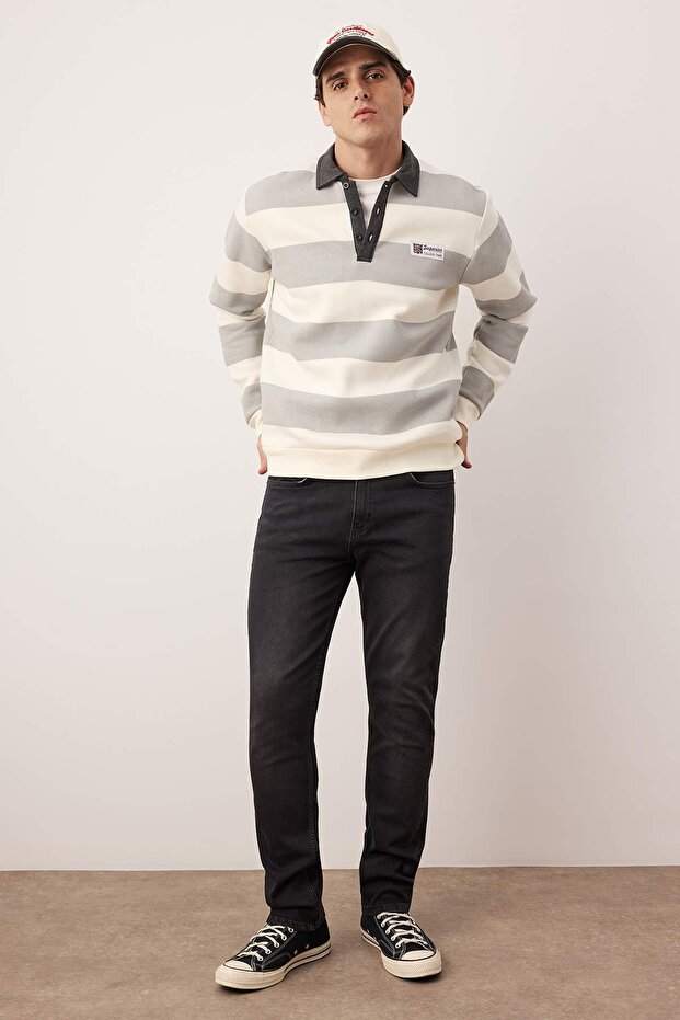 Antrasit Regular Fit Jeans Kot Pantolon TMNAW23JE00036 - 2