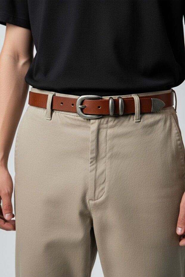 Men's 100% Genuine Leather Tin Plated Old Money Premium Men's Belt