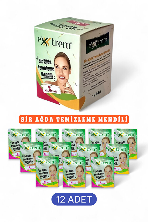 Sir Ağda Temizleme Mendili - Ağda Sonrası Temizleme Mendili - E Vitaminli 12 Adet - 3