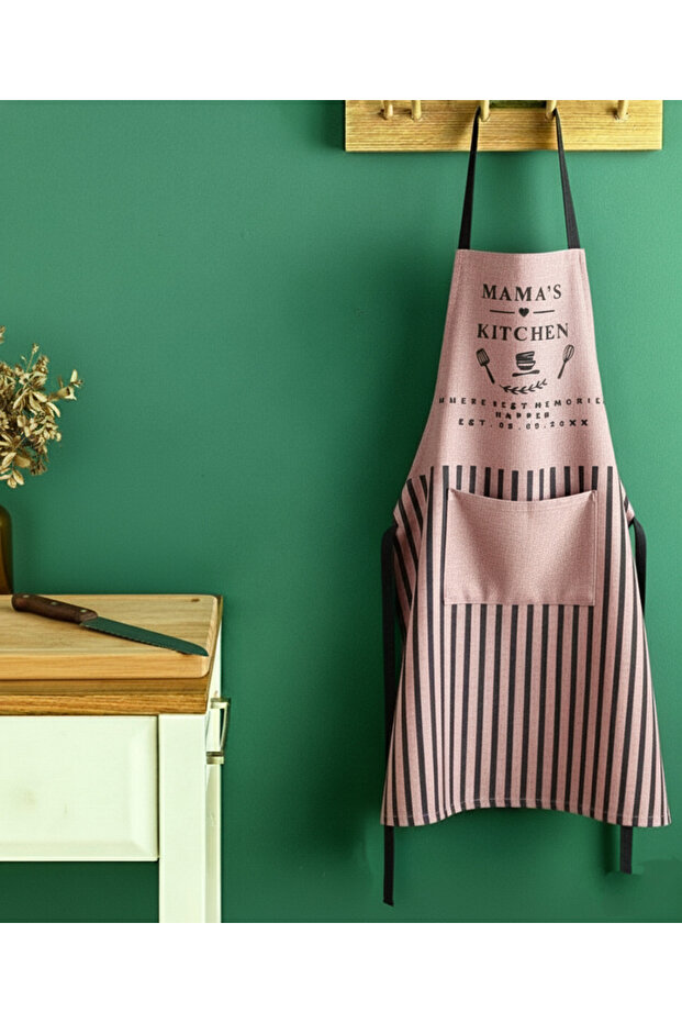 Basic Printed Polyester Kitchen Apron - 1