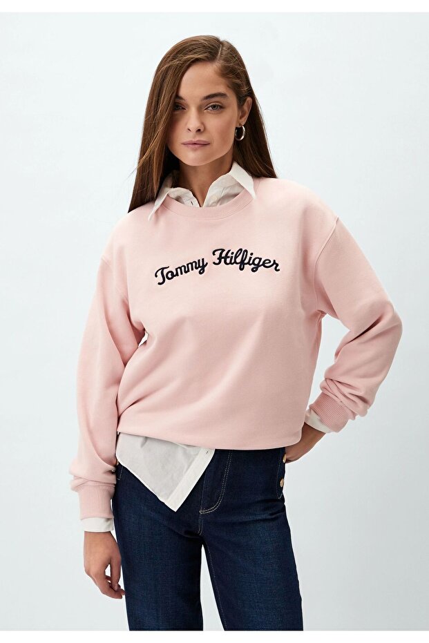 WOMEN'S MODERN SCRIPT REGULAR FIT SEATSHIRT - 2