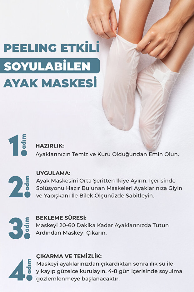 Peeling Etkili ( Soyulabilir ) Ayak Maskesi 30 Ml + Onarıcı El Maskesi 30 Ml 2 ' Li Set - 4
