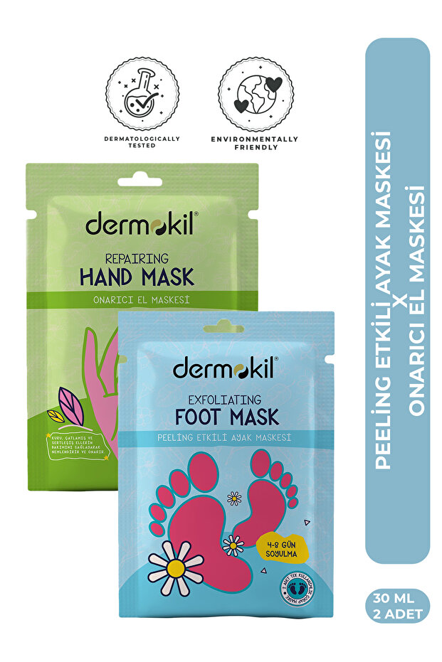 Peeling Etkili ( Soyulabilir ) Ayak Maskesi 30 Ml + Onarıcı El Maskesi 30 Ml 2 ' Li Set - 1