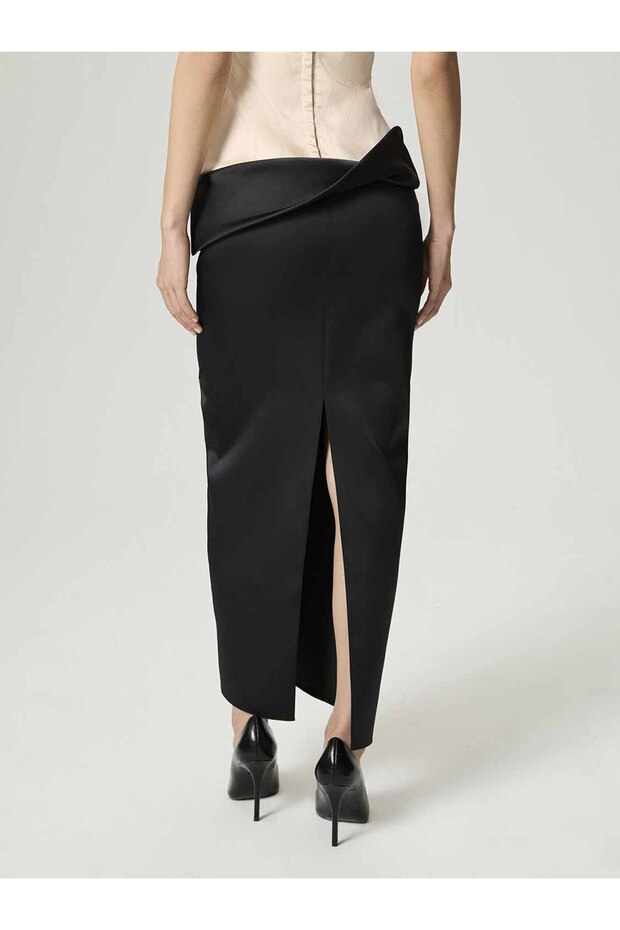 Drape Detaylı Elbise - 4