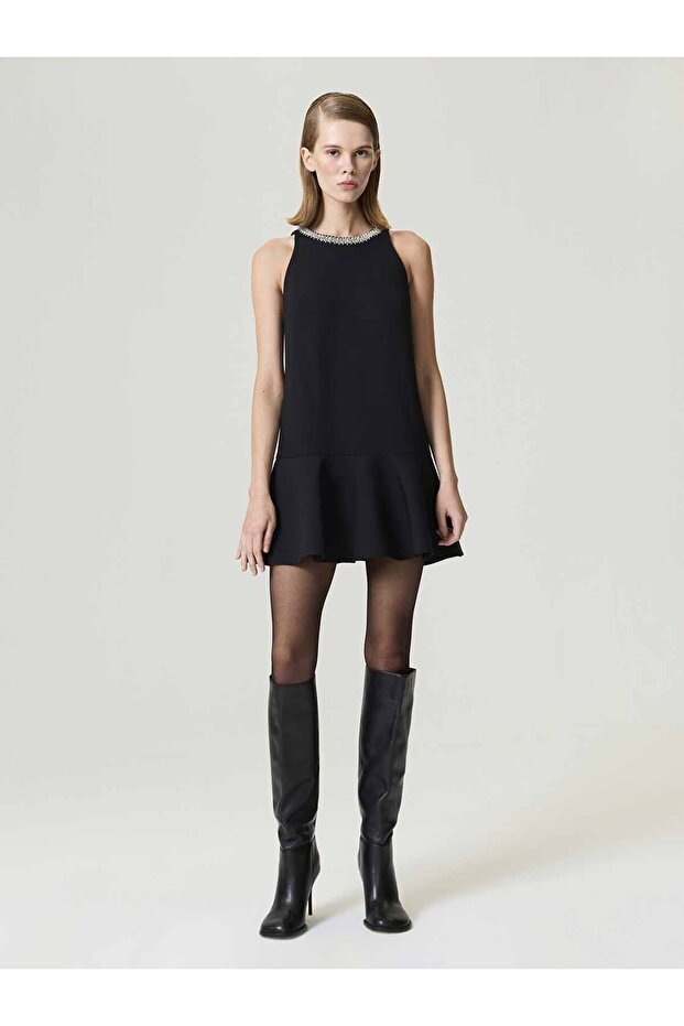 Volanlı Mini Elbise - 2