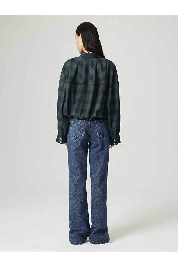 Kareli Dökümlü Ceket - 5