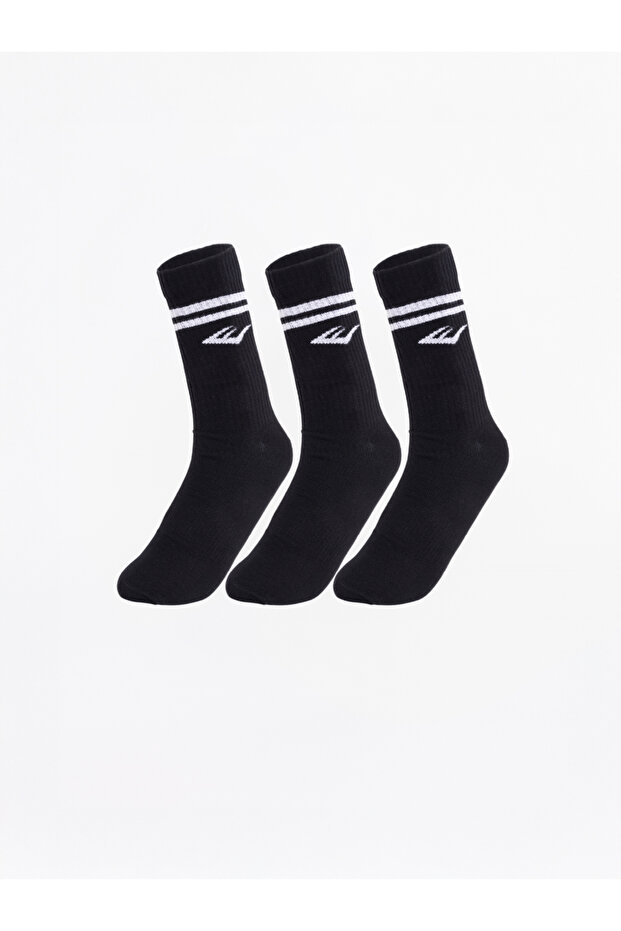 Stripe Econ 3'lü Siyah Çorap - 5