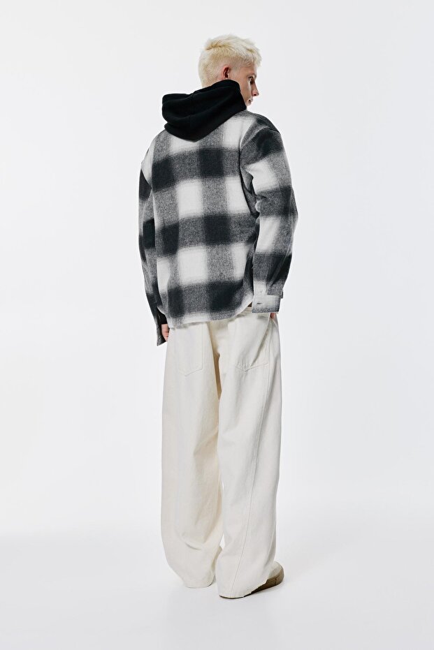 Cepli kareli ince ceket - 4