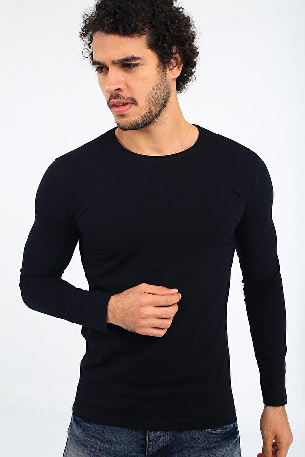 Mys Lion 4013 Slim Fit Likralı Uzunkol Basic Sweat - 2