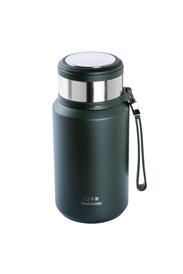 Okadi Green Stainless Steel Thermos with Strainer 1L