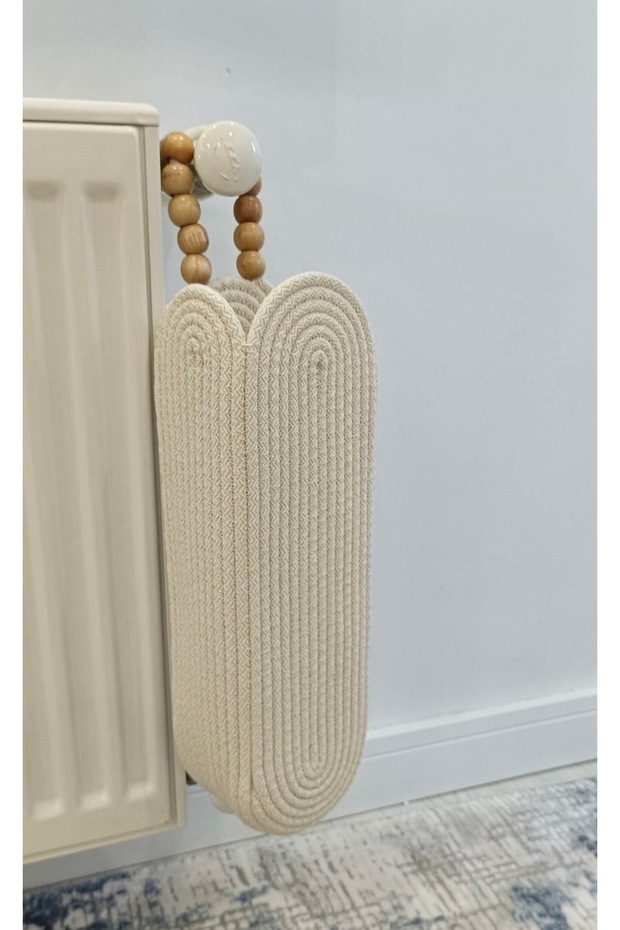 Wicker Bathroom Basket, Multi-Purpose Organizer Bag Holder, Straightener Tongs Organizer Basket