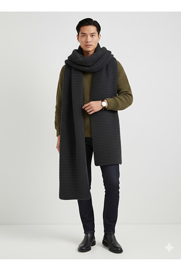 Links Örgü Triko Atkı Kaşkol - 2