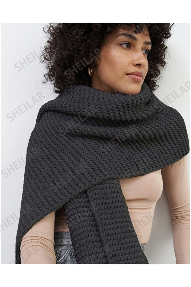 Links Örgü Triko Atkı Kaşkol - 3