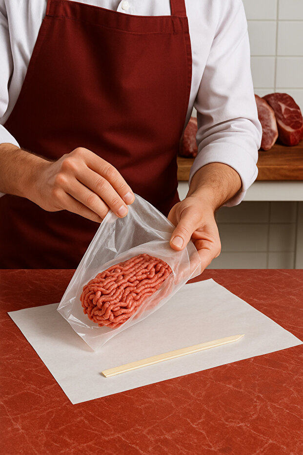 Plass Kağıt / Kasap Poşeti / Kıyma Poşeti /et Poşeti 50 Adet ( Ürün Kağıt Değildir Poşettir ) - 3