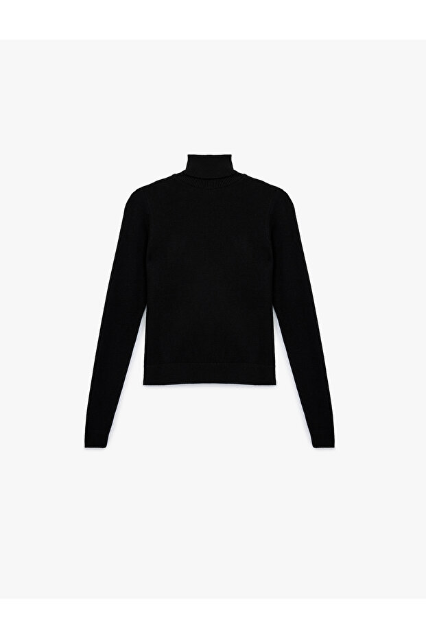 Langärmliger Rollkragenpullover - 2