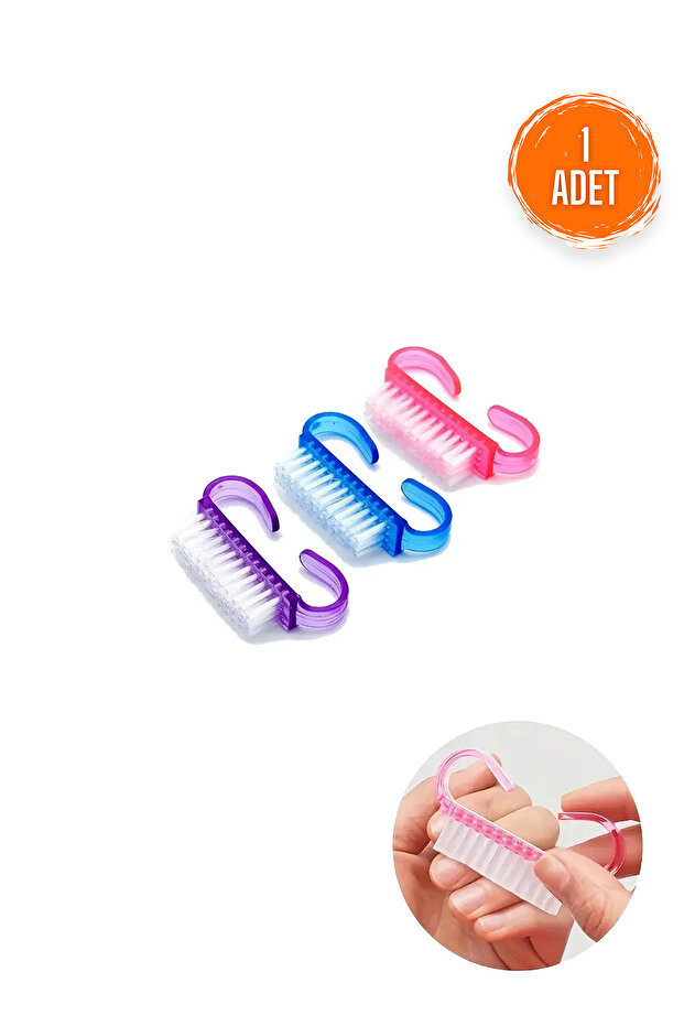 Tırnak Fırçası 1 Adet Profesyonel Protez Tırnak Temizleme Fırçası Pratik Yıkama - 1