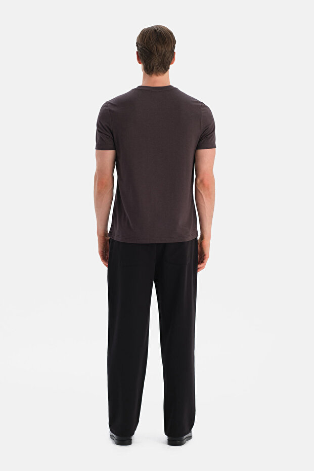 Antrasıt Bis Yaka Soft Touch Tişört Regular - 2