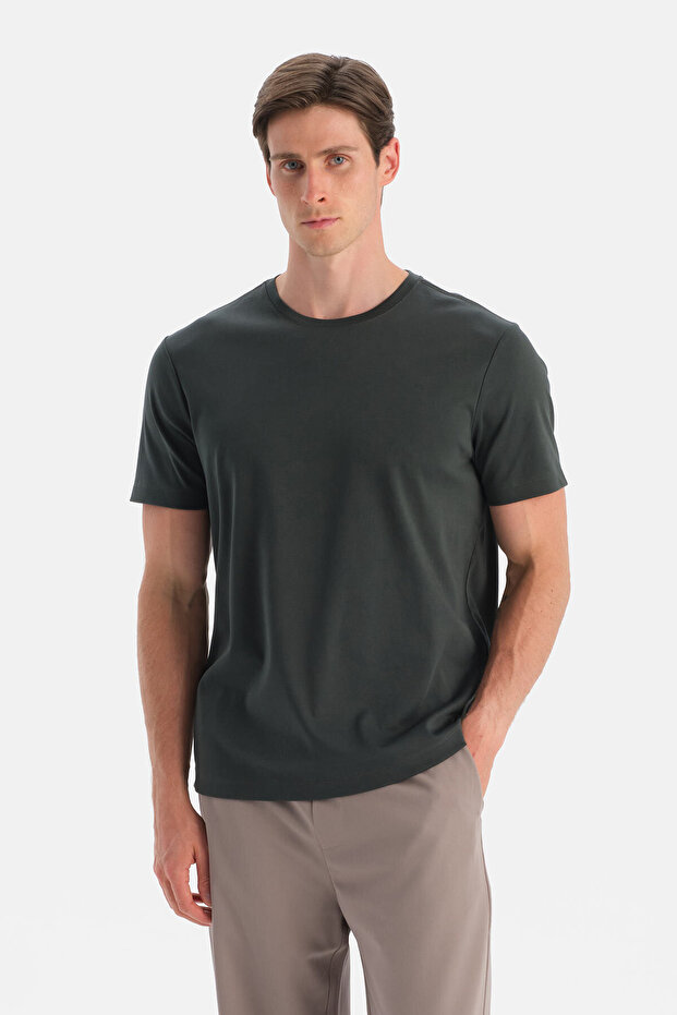 Füme Bis Yaka Regular Tişört - 1