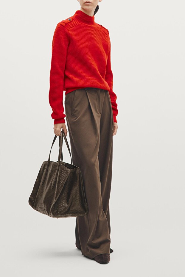 Icon maxi bag in textured leather - 2