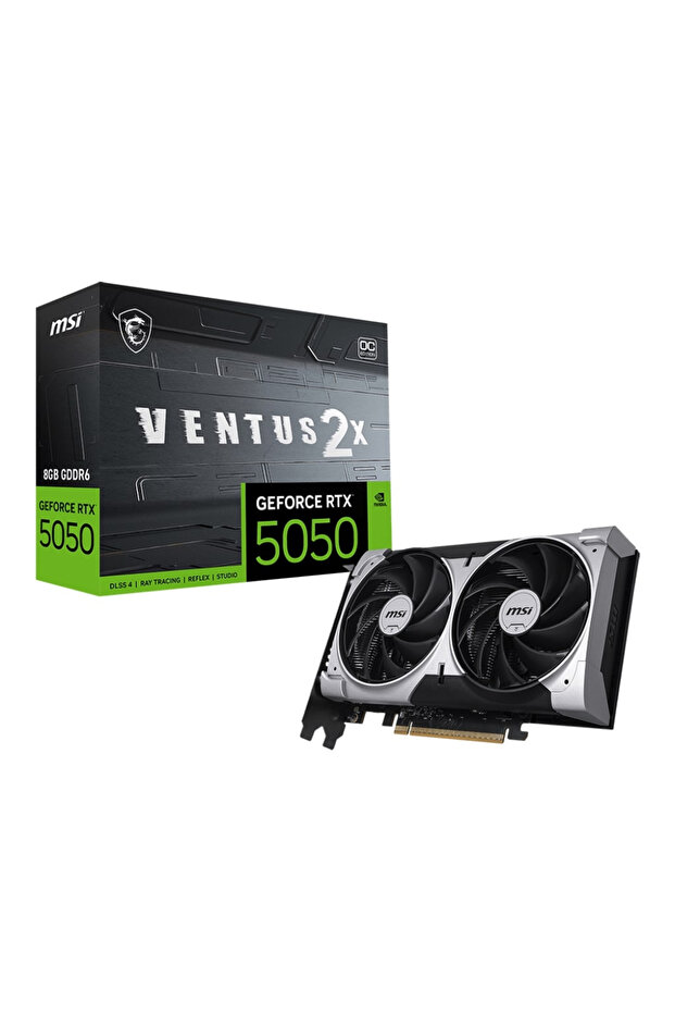 GeForce RTX 5050 8GB VENTUS 2X OC GDDR7 128Bit DX12 Gaming (Oyuncu) Ekran Kartı - 1