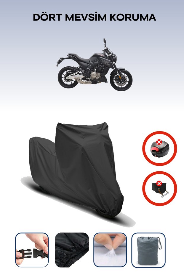 Black Arora Sk 250 Kv Compatible Motorcycle Tarpaulin, Motor Cover