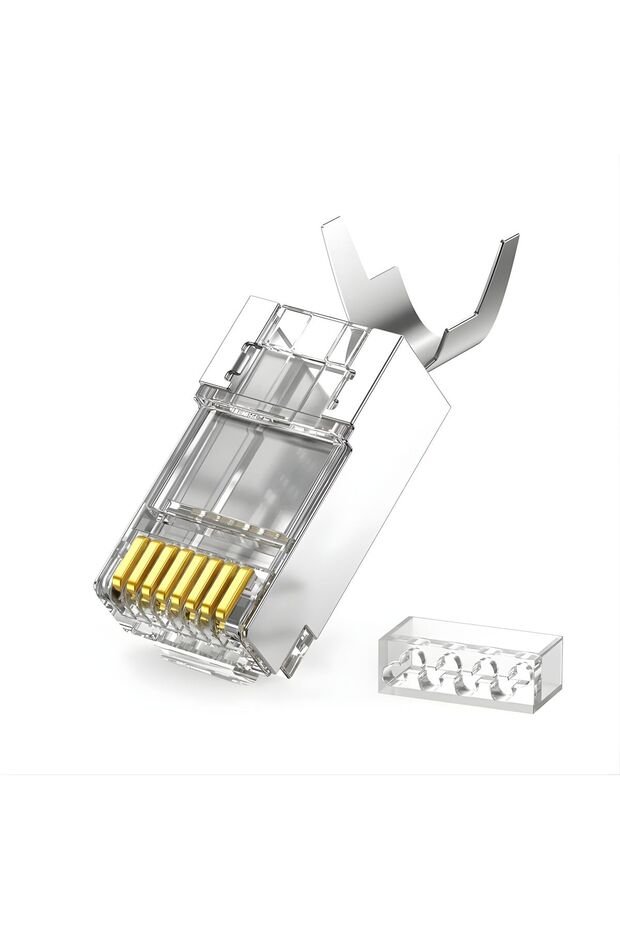 M118Xf Cat 7 Jack/Up to 30Gbps Speed-Nickel-Plated Shielding/Cat7 Rj45 Connector-4 Pcs Cat7 Cat6A Socket