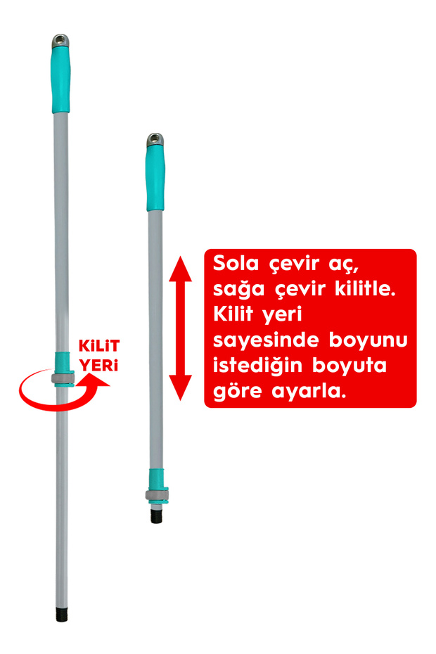 طقم ممسحة Magic Mop مع قطعة قماش لتنظيف الأرضيات ومشبك هدية، متوافق مع أقمشة الأسطح - 2