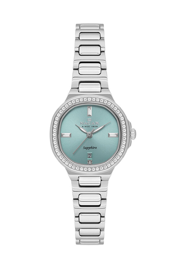 Sapphire Glass Silver Women's Wristwatch Nc33- 398369 -Anms