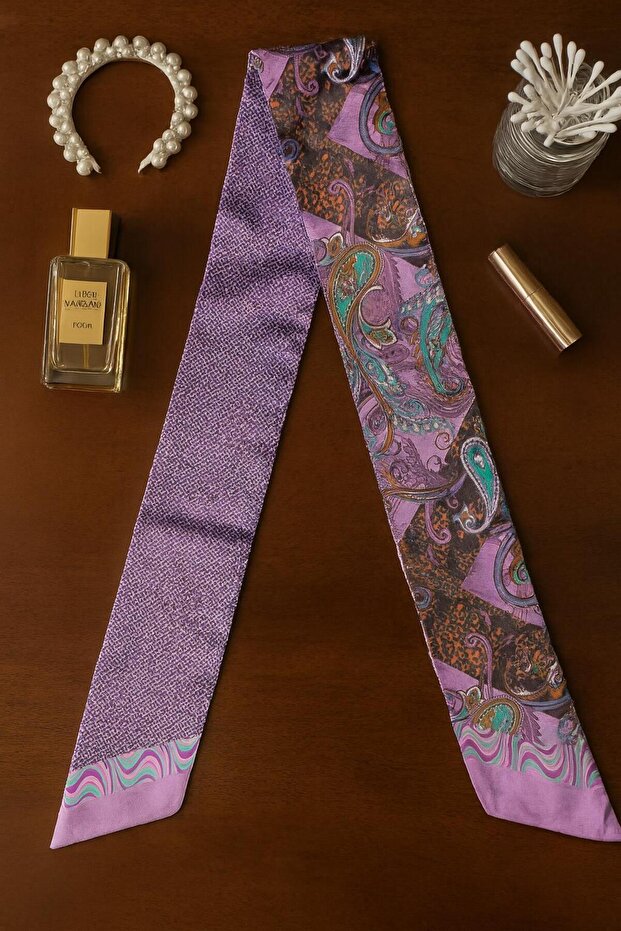 Çift Taraflı Uzun Kravat Fular - 4