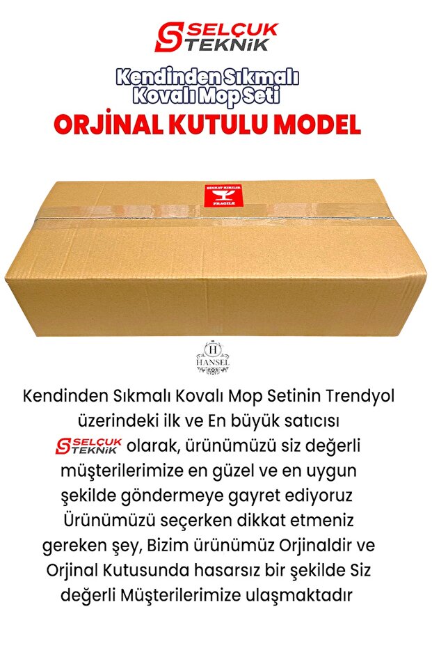 Kendinden Sıkmalı Kovalı Lüx Mop Set - 2