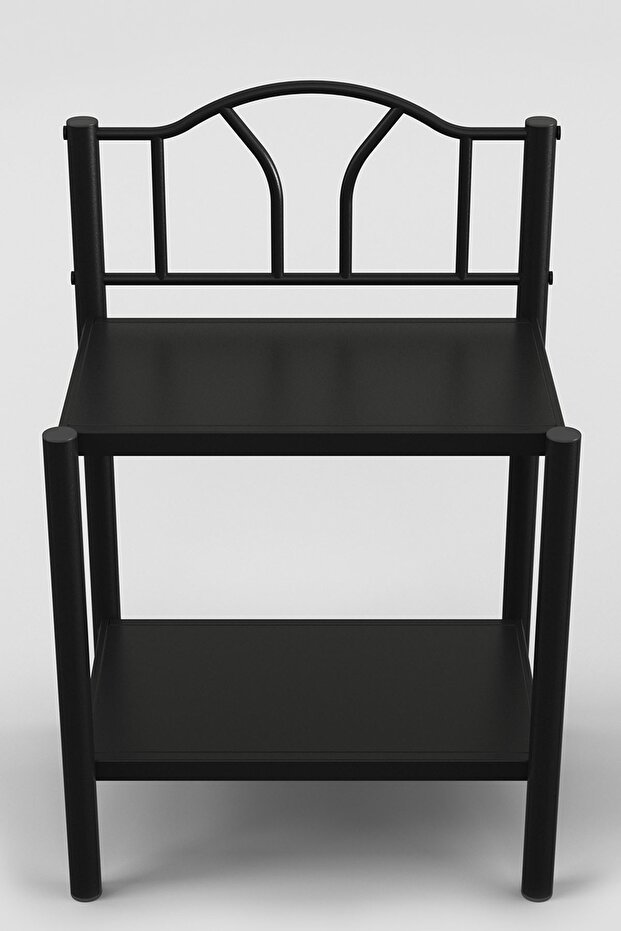 Bella Retro Ferforje Metal Komodin Siyah - 7