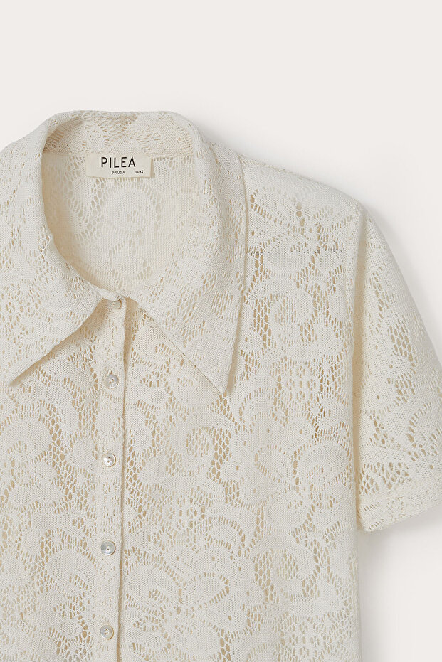 Cassira Örme Kısa Kollu Gömlek - 5