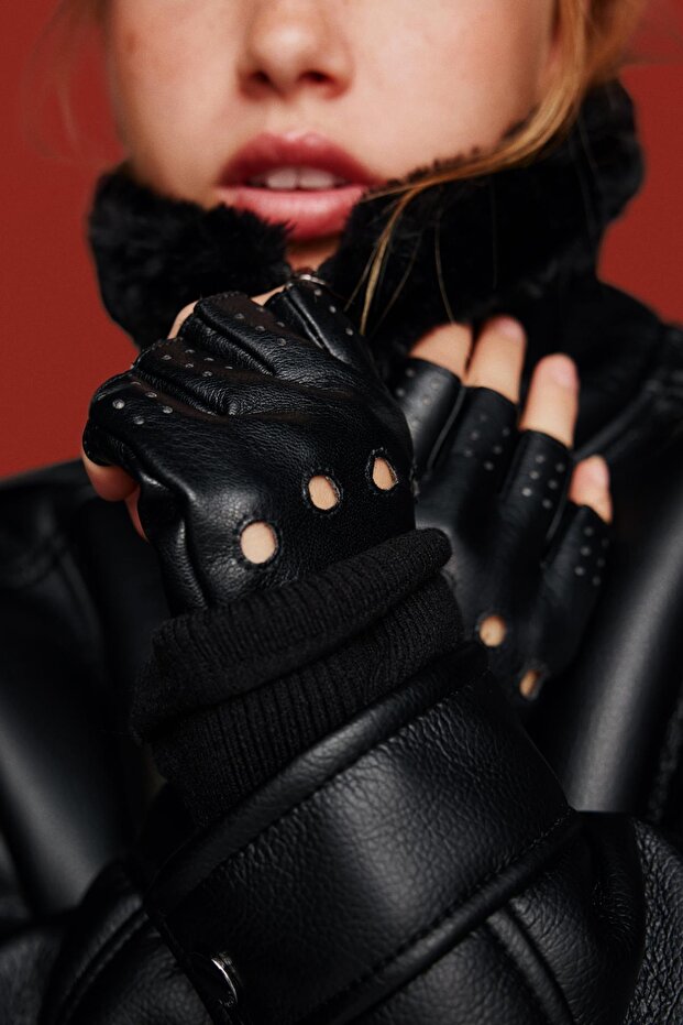 Suni deri eldiven - 1