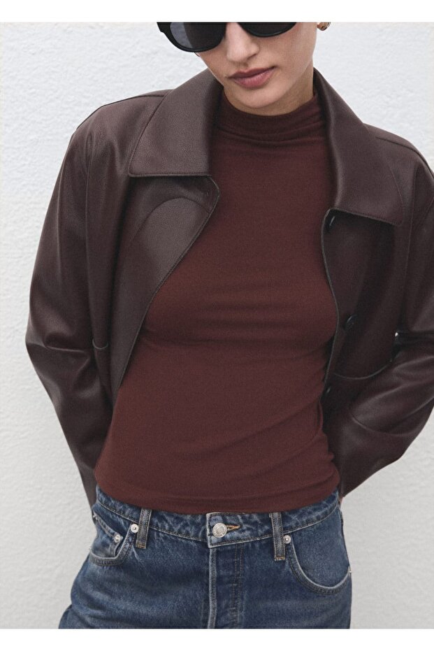 Dik yaka tişört - 7