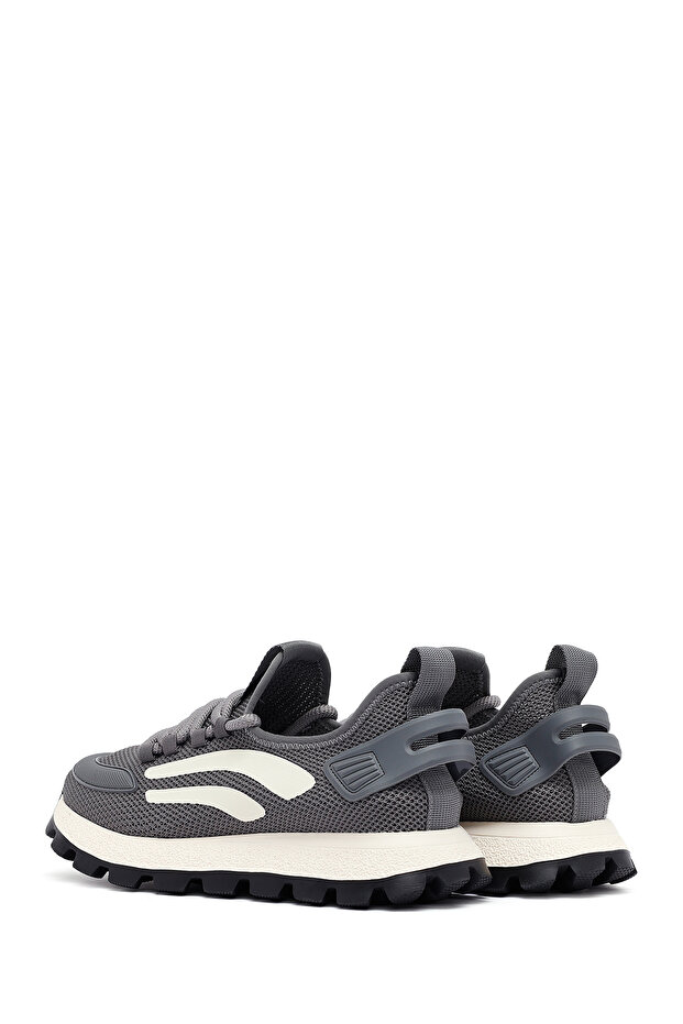 Zero Erkek Gri Bağcıklı Kalın Tabanlı Kumaş Sneaker 25SFD69406F - 5