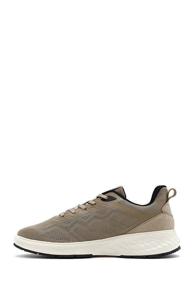 Erkek Bej Bağcıklı Kalın Tabanlı Sneaker 25SFD76016F - 2
