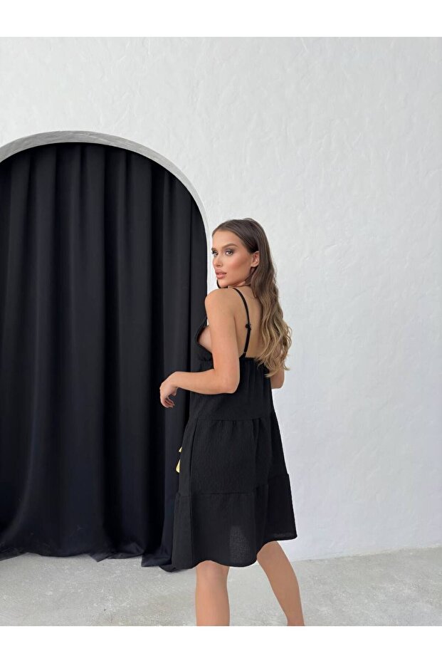 Askılı Mini Boy Kadın Elbise - 6