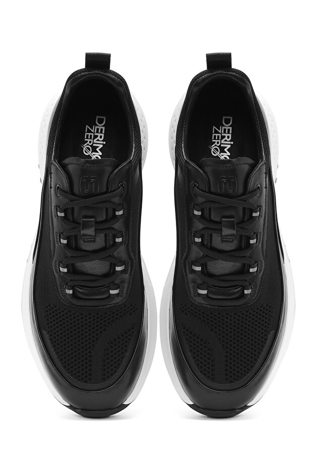 Erkek Siyah Bağcıklı Kalın Tabanlı Sneaker 25SFD692614 - 7