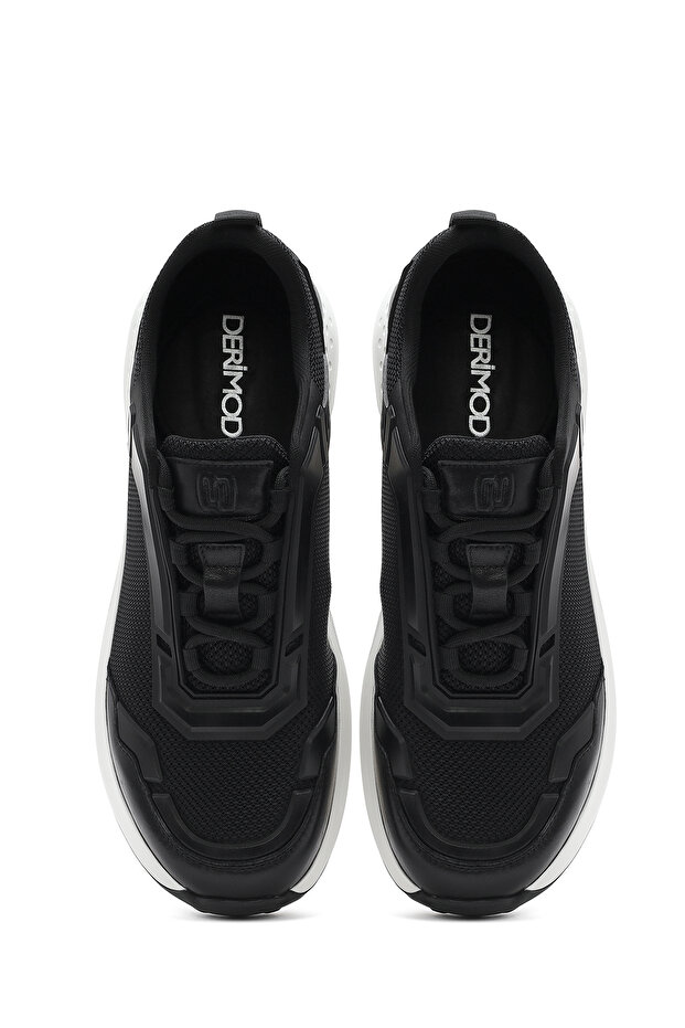 Erkek Siyah Bağcıklı Kalın Tabanlı Sneaker 25SFD69516F - 7