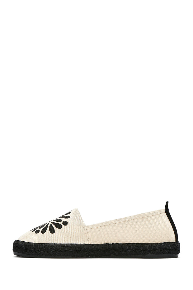 Kastamonu Taş Baskı Kadın Siyah Desenli Espadril 25SFD20826F - 5